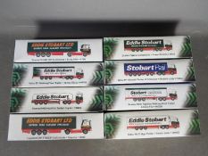 Atlas - A collection of 8 x boxed Eddie Stobart trucks in 1:76 scale including # H4941 Volvo FH