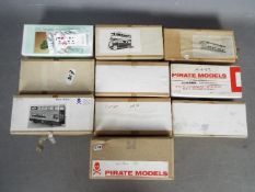 Pirate Models - RTC Models - A collection of 10 x boxed white metal bus model kits in 1:76 scale