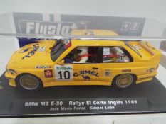 FlySlot - Slot Car model in 1:32 Scale - # 038301 BMW M3 E-30 Rallye El Corte Ingles 1989.