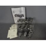 Danbury Mint - A collection of 12 x unboxed pewter cars from Danbury Mint's Classic British