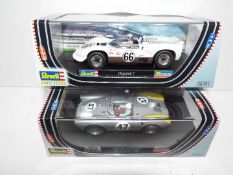 Revell - Slot Cars - Two 1:32 scale slot cars to include Porsche 550 Spyder #47 Le Mans 1954