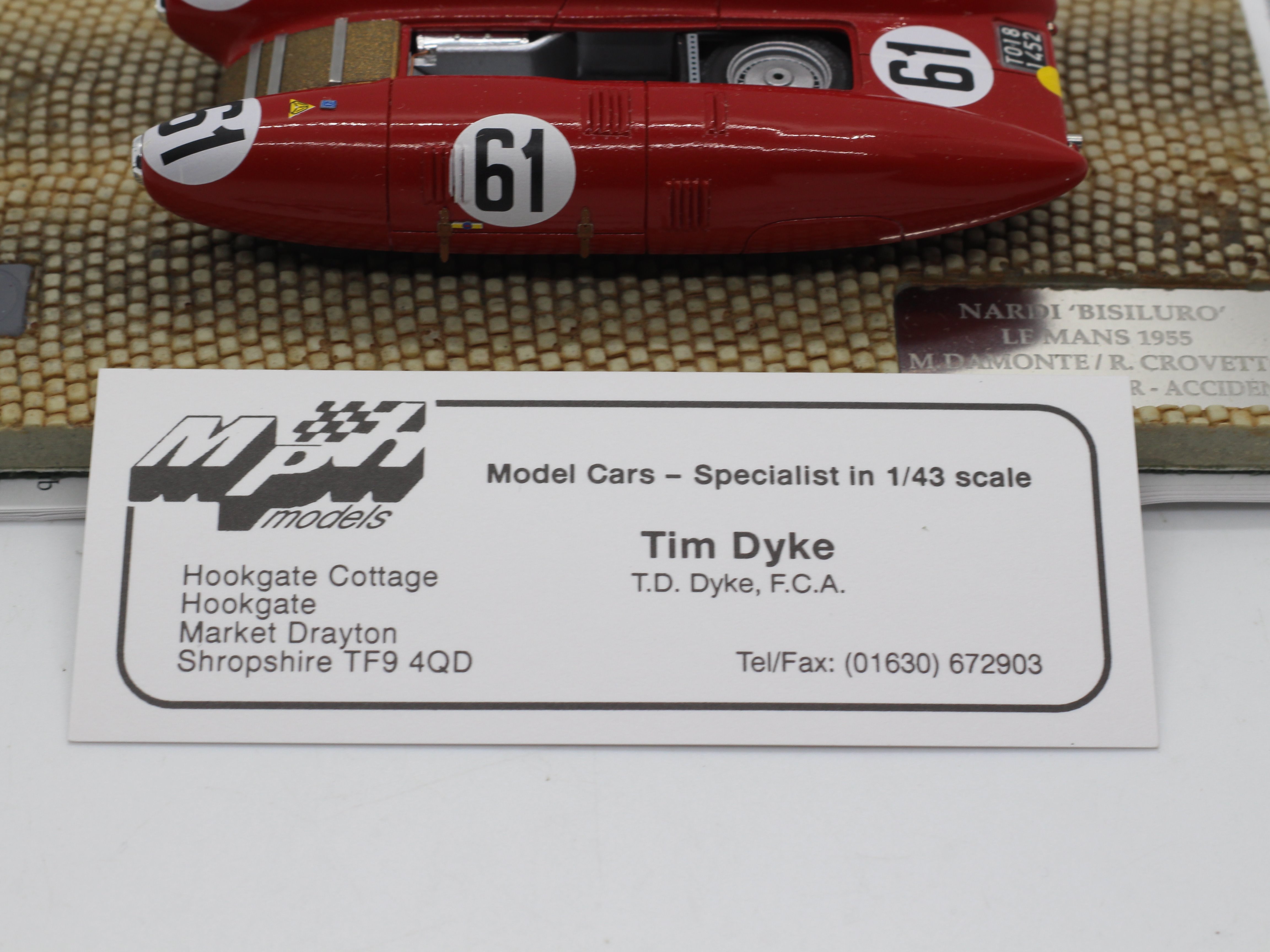 MPH Models, Tim Dyke - A boxed MPH Models #1384 Nardi 'Bisiluro' Le Mans 1955, M.Damonte / R. - Image 11 of 12