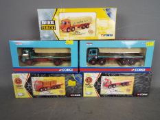 Corgi - A group of 5 x boxed trucks including # 13905 Foden S21 Rugby Cement lorry,