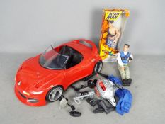 Action Man - Hasbro - A collection of Action Man items including Street Racer car,
