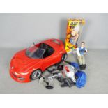 Action Man - Hasbro - A collection of Action Man items including Street Racer car,