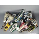 Hasbro - Kenner - A collection of unboxed vehicles including Obi-Wan Keobi Jedi Starfighter,