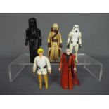 Star Wars - Five unboxed action figures comprising Luke Skywalker ©GMFGI 1977 Hong Kong,