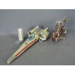 Hasbro - A Revenge Of The Silth Wookie Flyer with two figures, an X Wing Fighter.