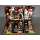 Hasbro - Star Wars - A collection of 6 x unopened carded Episode 1 figures all with Comm Tech