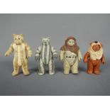 Kenner - 4 x loose 3.75" Ewok figures, Chief Chirpa, Paploo, Logray, Teebo.