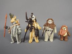 Star Wars - Four loose Ewok action figures comprising Chief Chirpa ©LFL 1983 H.