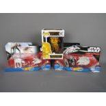 Star Wars - Hot Wheels - Funko - 2 carded Hot Wheels models,