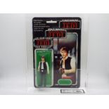 Star Wars, Palitoy - A graded Palitoy 1983 Star Wars ROTJ Tri Logo 'Han Solo' 3 3/4"action figure.