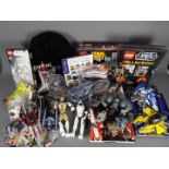 Star Wars - Lego - A quantity of unboxed Lego Star Wars figures and vehicles including Obi-Wan