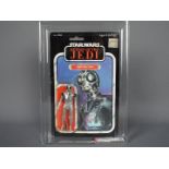 Star Wars, Kenner - A graded Kenner 1983 Star Wars ROTJ 'Death Star Droid' 3 3/4" action figure.