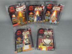 Star Wars, Hasbro - Five carded Hasbro Star Wars 'Episode 1' 3 3/4" action figures.