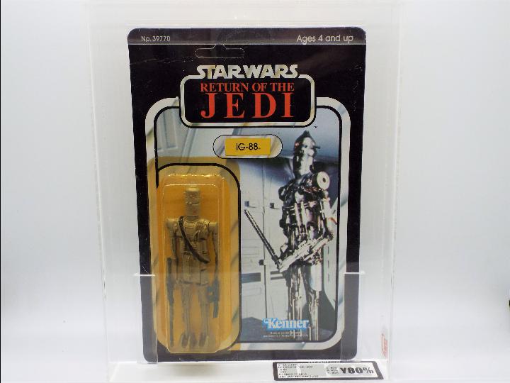 Star Wars, Kenner - A graded Kenner 1983 Star Wars ROTJ 'IG-88' 3 3/4"action figure.