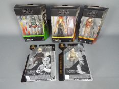 Star Wars, Hasbro - Five Star Wars 'The Black Series' action figures.