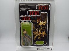 Star Wars, Kenner - A graded Kenner 1983 Star Wars ROTJ Tri Logo 'Teebo' 3/4"action figure.