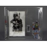 Star Wars - A rare loose vintage and custom graded Star Wars 1979 3 3/4 action figure 'Bobba Fett';