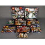 Lego - A collection of boxed 9 x sets including # 7656 General Grievous Starfighter,