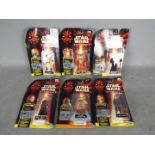 Hasbro - A collection of 6 x unopened carded Star Wars Episode 1 figures with Comm Tech talking