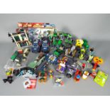 Lego - A quantity of pre built Lego vehicles including 2 x Agents of Shield pickup trucks,