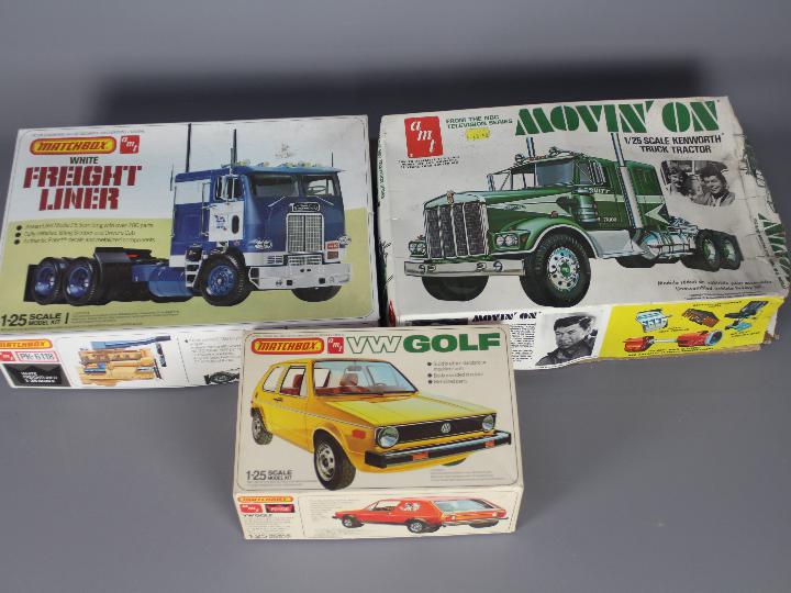 Matchbox, AMT - Three boxed plastic model kits in 1:25 scale. - Image 2 of 2