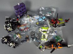 Lego - A quantity of unboxed vehicles and sets including # 6866 X-Men Helicopter,