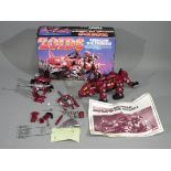 Tomy, Zoids - A boxed Tomy #5902 Zoids 'Redhorn The Terrible', which is in a deconstructed state,