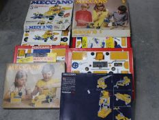 Meccano - 4 x boxed Meccano constructor sets, 3, 4, 5, 4M.