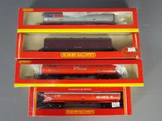 Hornby - 4 x boxed 00 gauge wagons, # R6054A BR Bogie Milk Van,