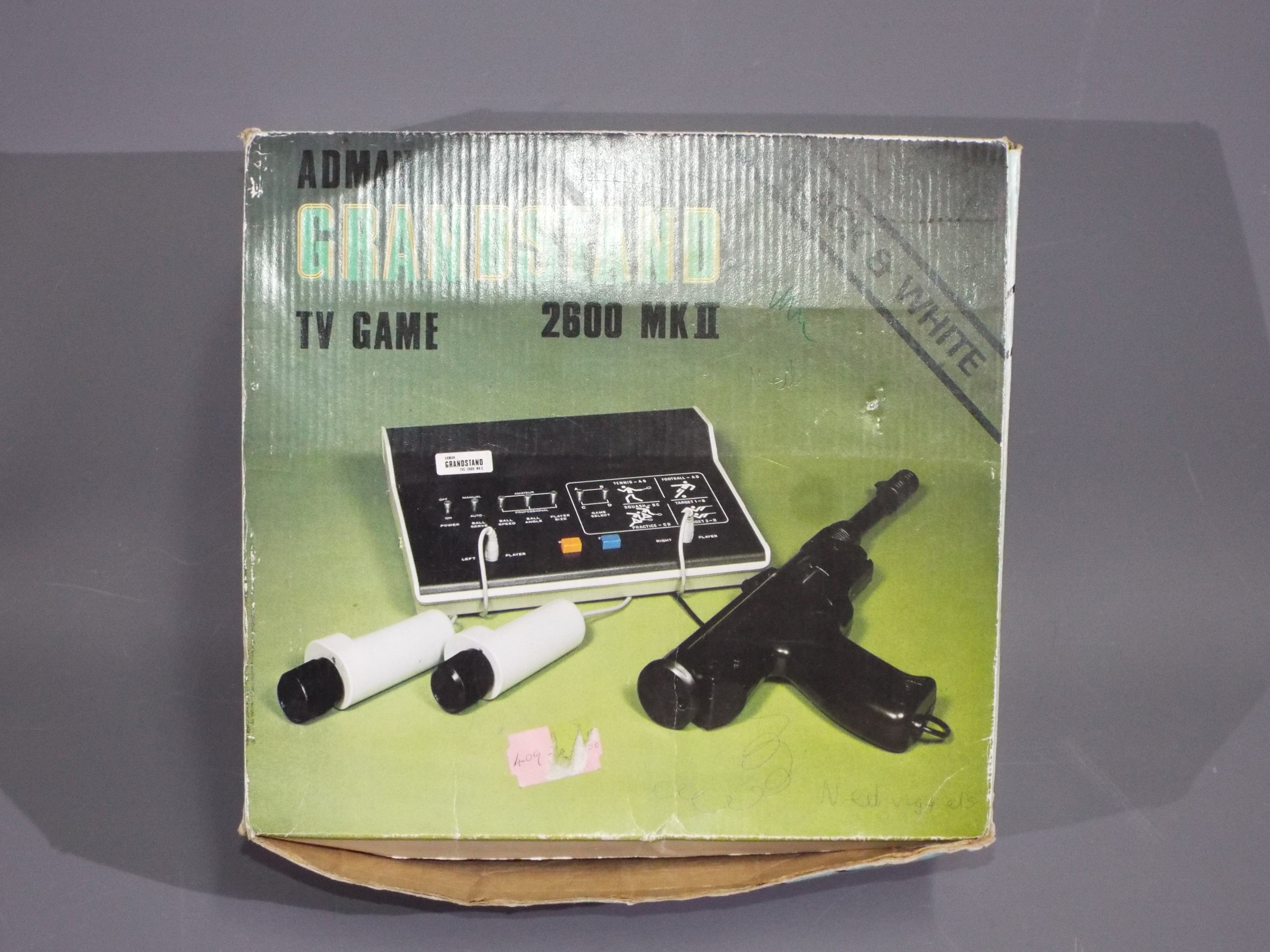Adman - A boxed vintage Adman Grandstand 2600 MKII TV Game (Black & White).