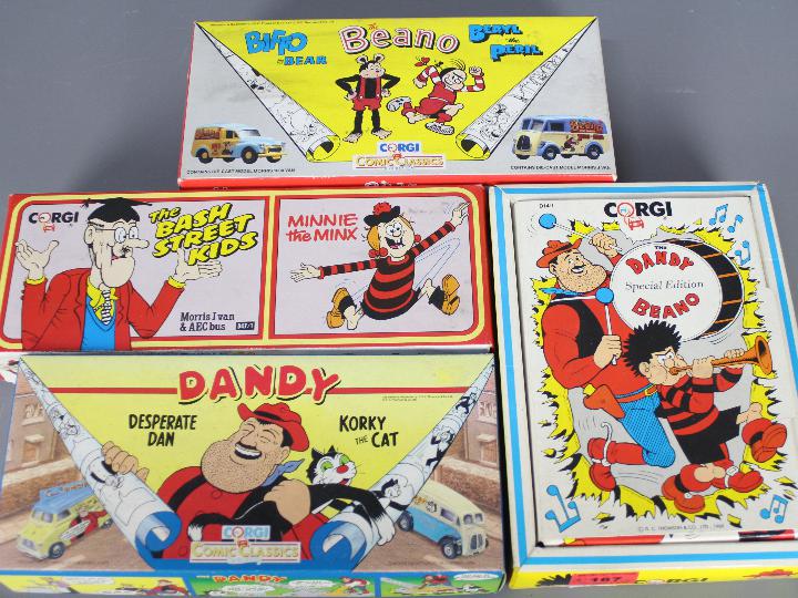 Corgi - 4 x limited edition boxed sets of Beano & Dandy related vehicles including Morris J van & - Image 3 of 3