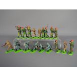 Britains - A platoon of Britains Deetail and Super Deetail soldiers,