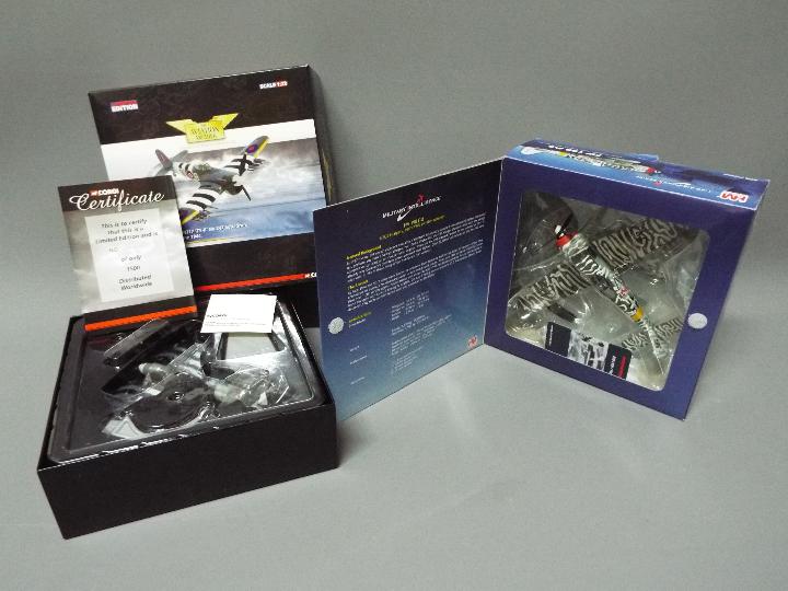 Corgi Aviation Archive, Hobby Master - Two boxed diecast military aircraft.