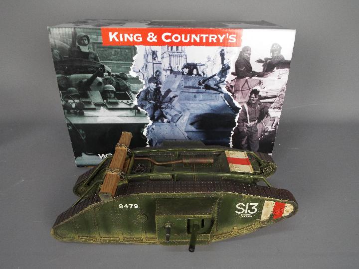 King and Country - A boxed FW157 World War 1 British Mark IV Tank 'Spring Chicken',