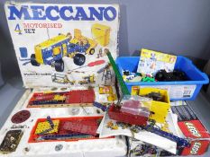 Lego - Meccano - A boxed Meccano set 4 with a some extra parts in another box also a box of loose