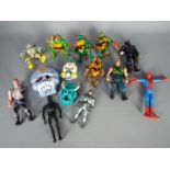 Playmates, Bluebird, Kenner, Teenage Mutant Nonja Turtles - A collection of unboxed action figures.