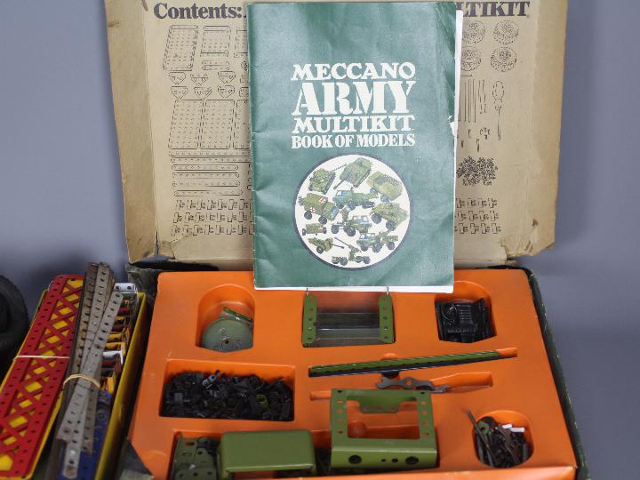 Meccano - A boxed Meccano Army Multikit set and a box with a large quantity of loose Meccano - Image 3 of 5