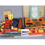 Meccano - A boxed Meccano Army Multikit set and a box with a large quantity of loose Meccano