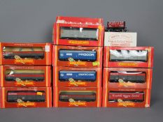 Hornby - 11 x boxed 00 gauge wagons including # R248 BR Open Wagon x 3,