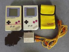 Nintendo - Game Boy - 2 x 1989 dated Nintendo Game Boy DMG-01 models,