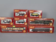 Airfix - A boxed loco and 6 x boxed wagons including # 54124-2 GWR 4-6-0 Caerphilly Castle,