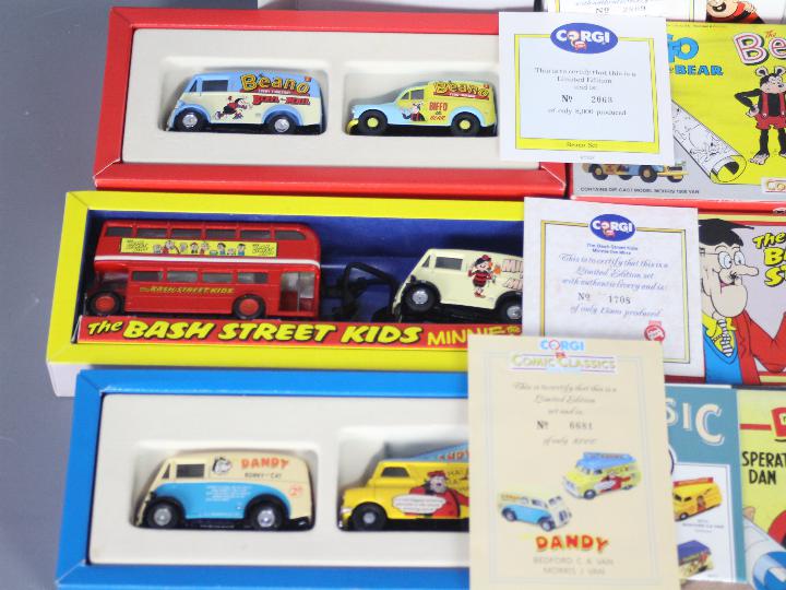 Corgi - 4 x limited edition boxed sets of Beano & Dandy related vehicles including Morris J van & - Image 2 of 3