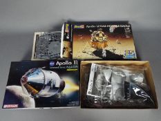 Dragon, Revell - Two boxed 1:48 scale space themed plastic model kits.