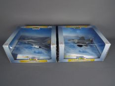 Revell - 2 x boxed 1:72 scale models, # 08205 F-14 D Tomcat, # 08207 F-16 Fighting Falcon MLU.