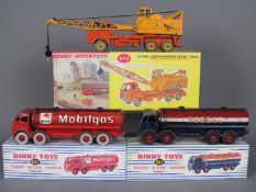 Dinky Supertoys - 3 x boxed trucks, # 941 Foden Mobilgas Tanker, # 942 Foden Regent Tanker,