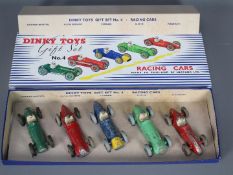 Dinky - A boxed set # GS-4 containing 5 x Dinky racing cars, Cooper Bristol, Alfa Romeo, Ferrari, H.