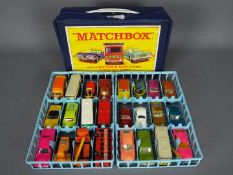 Matchbox - A vintage Matchbox 24 x car Carry Case with 2 inner trays and 24 x vehicles including #